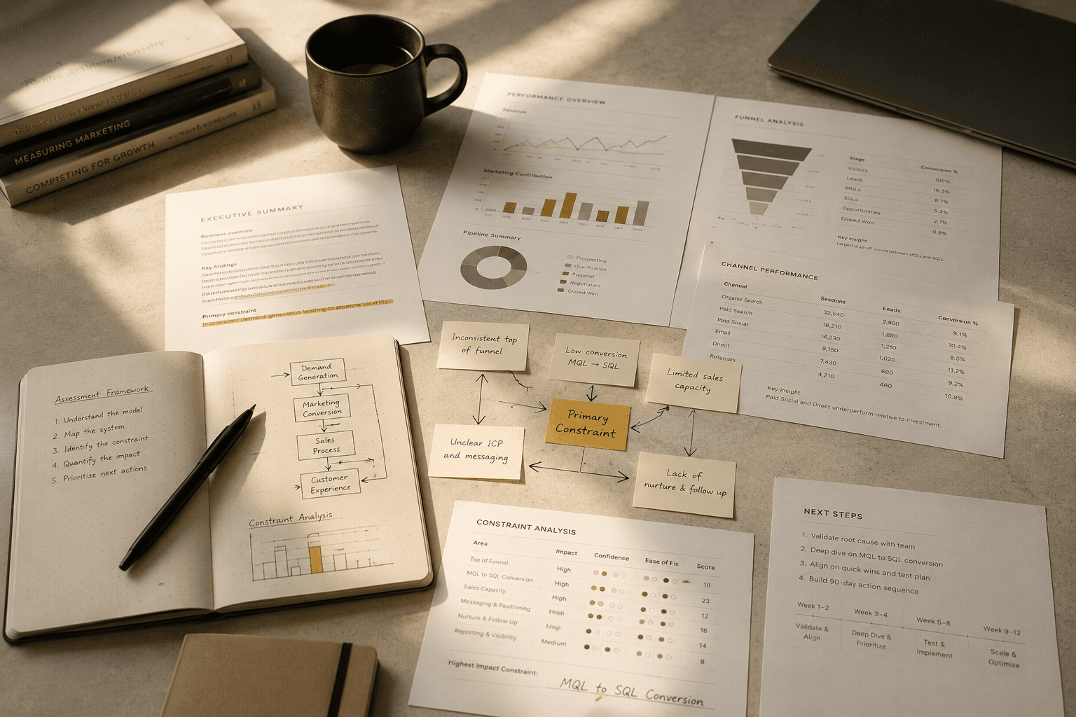 Growth Assessment service card illustration.